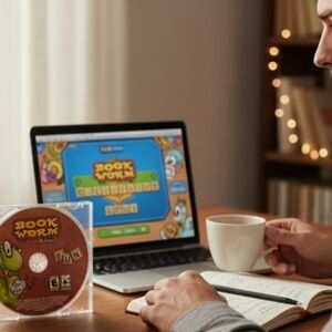 BOOKWORM DELUXE (PC CD-ROM, 2007) PopCap Mumbo Jumbo (Disc Only In Slim Case). T